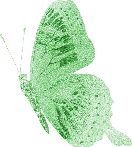 Green Glitter Butterfly